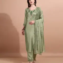 Women Embroidered Straight Kurta Set-image-85
