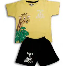 Graphic Print T-Shirt & Shorts Set-3