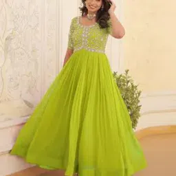 Women Embroidered Anarkali Kurti-image-54