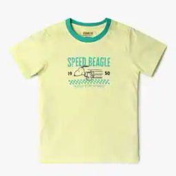 Boys Core Typographic Print Relaxed Fit Round-Neck T-Shirt-image-98