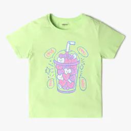 Girls Graphic Print Relaxed Fit Round-Neck T-Shirt-image-59