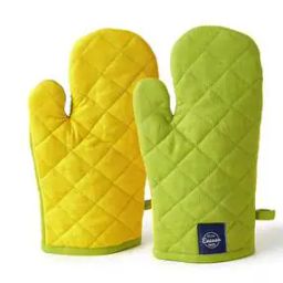 Set of 2 Quilted Heat-Resistant Cotton Gloves-35