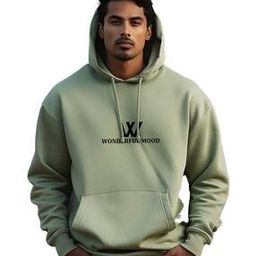 Men Typographic Print Oversized Fit Hoodie with Kangaroo Pocket-image-24