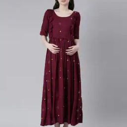 Embroidered Fit & Flare Dress-image-83