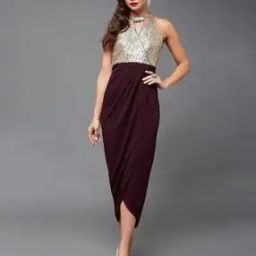 Embellished Halter-Neck Sheath Dress-image-35