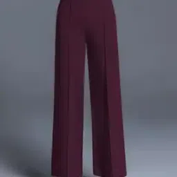 Women Relaxed Fit Pants with Elasticated Waist-image-20