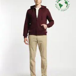 Men Relaxed Fit Hoodie with Split-Kangaroo Pocket-picture-45