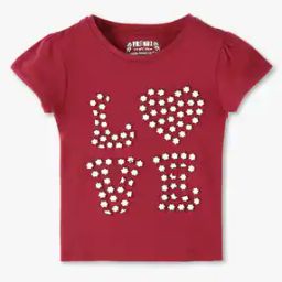Girls Embossed Floral Print Regular Fit Round-Neck T-Shirt-image-43