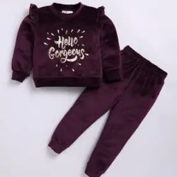 Girl Typographic Print Tracksuit Sets-image-23