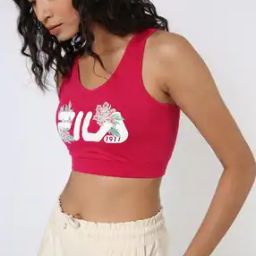 Logo Print Sports Bra-image-47