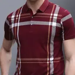 Men Checked Lounge Polo T-Shirt-image-31