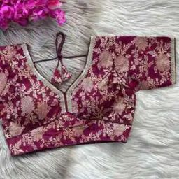 Women Floral Pattern Back-Open Blouse-21