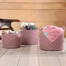 Set of 3 Multipurpose Baskets with Handles-28