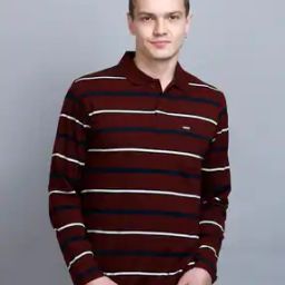 Men Striped Regular Fit Polo T-Shirt-image-61