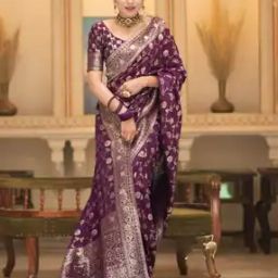 Women Soft Silk Saree with Contrast Border-image-53