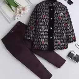 Boys Embellished & Embroidered Suit Set-image-52