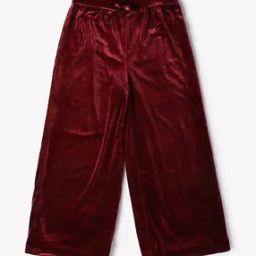 Girls Velvet Wide-Leg Culottes-image-42