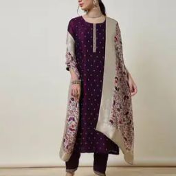 Women Embroidered Straight Kurta Set-image-30