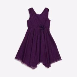 Shimmery Fit & Flare Dress with Floret-image-59