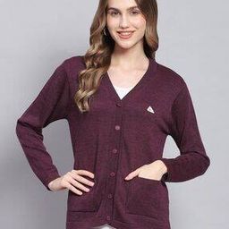 monte carlo Women Button-Down Cardigan with Patch Pockets-picture-27