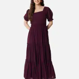 Square-Neck Gown Dress-image-29