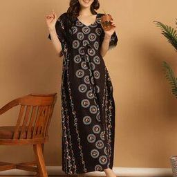 Women Floral Print V-Neck Kaftan-picture-46