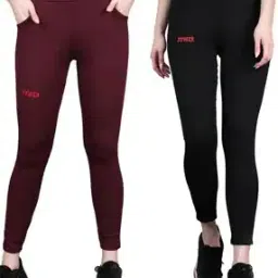 Women Pack of 2 Fitted Track Pants with Brand Print-image-84