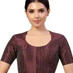 Women Checked Front Open Blouse-36