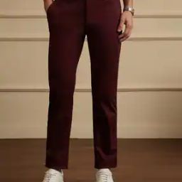 Men Slim Fit Flat-Front Chinos-image-94