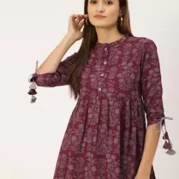 Floral Print Flared Tunic-image-36