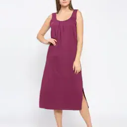 Scoop-Neck Nightie Slip with Side-Slits-image-70