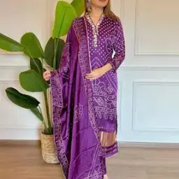 Women Embroidery Straight Kurta Set-picture-20