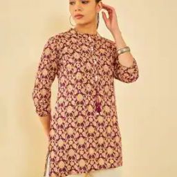 Women Floral Print Straight Tunic-image-24