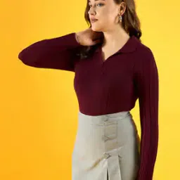 Women Striped Slip-On Pullover-image-70