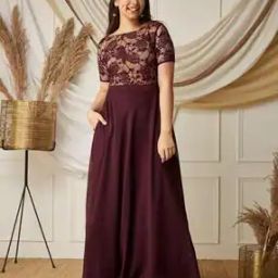 Girls Self-design Maxi Fit & Flare Dress-image-69