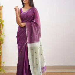 Women Cotton Silk Saree With Blouse Piece -image-63