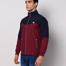 Men Colourblock Regular Fit Bomber Jacket-image-48
