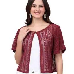 Women Self-design Short Shrug-image-97
