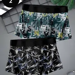 Pack of 2 Men Printed Trunks with Elasticated Waistband-image-26