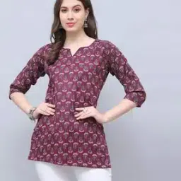 Women Floral Print Straight Tunic-image-21