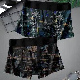 star word Pack of 2 Men Printed Trunks  image 1