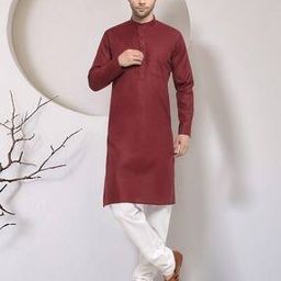   Men Regular Fit Cotton Long Kurta-picture-28