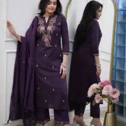 Women Embroidered Straight Kurta Set-image-45