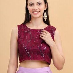 Women Embroidered Side-Open Blouse-image-93