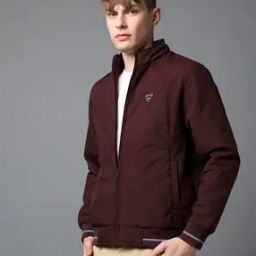 Men Slim Fit Zip-Front Jacket-image-12