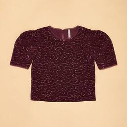Women Embellished Top with Short Sleeves-image-23