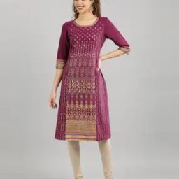 aurelia Women Floral Print A-Line Kurta-picture-24