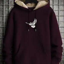 Men Regular Fit Typographic Print Hoodie with Drawstrings-image-83