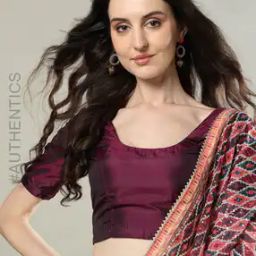 Women Round-Neck Side-Open Blouse-image-67
