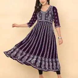 Embroidered Anarkali Kurta-image-7